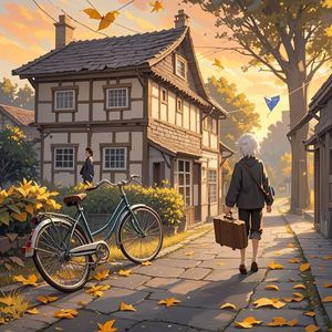 老屋檐下的风筝线-金海