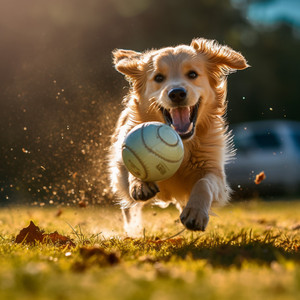 Reflejos Soñadores Del Perro En Movimiento