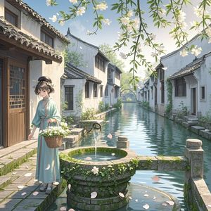 苏州平江路清晨-李荣