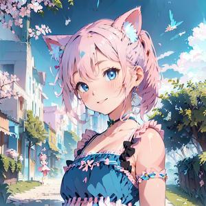 青空に向かって