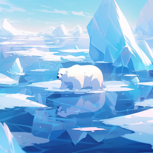 南极洲上的北极熊