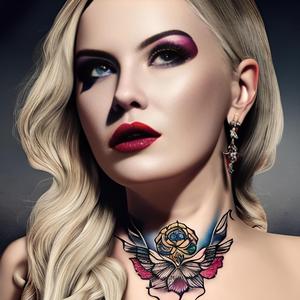 Тату на её теле