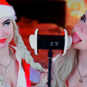 Fast Aggressive Twin Earlicking (Santa's Twins) Part 2