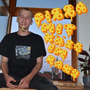Pizza mit Käse im Rand