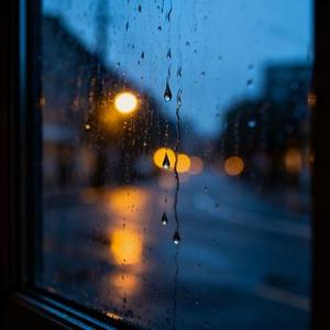 雨落在无人的街