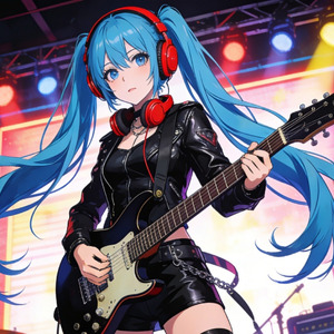 摇滚蓝发少女