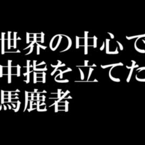世界の中心で中指を立てた馬鹿者