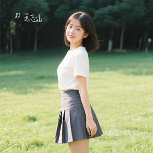 裙摆沾满青草