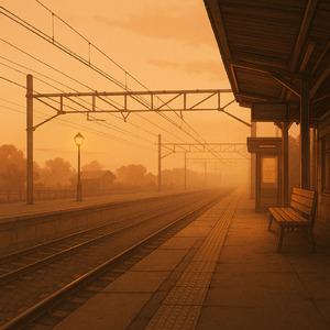 始発前のホーム