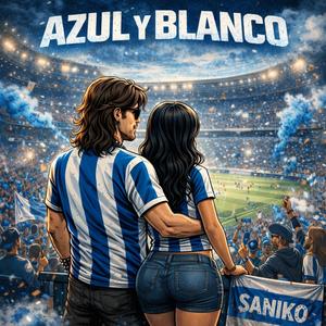 Azul y blanco