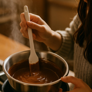溶かしたチョコの湯気の向こうで