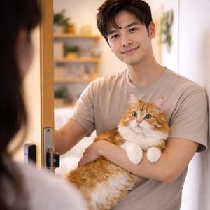 หนูขอไปดูแมวที่ห้องพี่ได้ไหม?