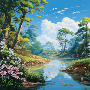 Binaural Serenity by the Babbling Brook