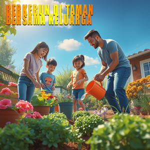 Berkebun Di Taman Bersama Keluarga