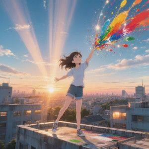 透明な世界に極彩色のペンキを