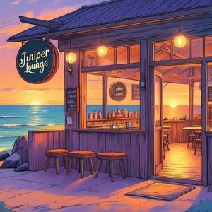 노을 진 바닷가