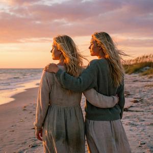 Two Sisters by the Old Oak Tree