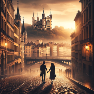 Bellecour广场的黄昏