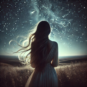 夜風にゆれる柔らかい髪