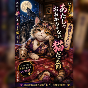 「むぎの、あたしゃおおかみやない、猫だよ節 ～鰹節じゃないよ～