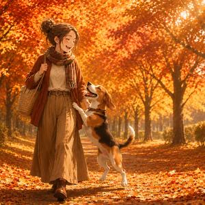 Take a stroll on a warm autumn day Chill Pop BGM | Study / Work from Home / Autumn Relaxing