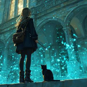 Stardust-Clad Path to School