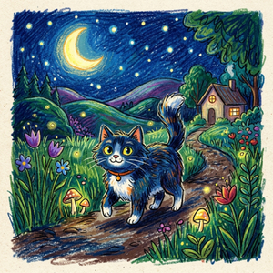 気まぐれ猫の真夜中さんぽ