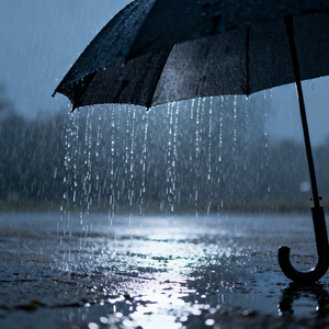 伞下的雨