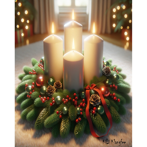 Vier Lichter Für Die Weihnachtszeit