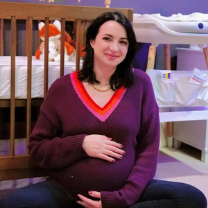 Couch, Clothing Rack & Nursery Vibes