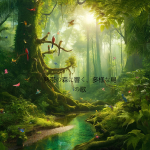 熱帯森林の鳥、自然の中の歌声