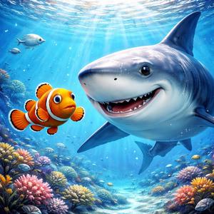 April the Fish swims