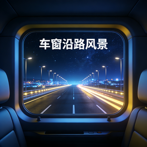 车窗沿路风景