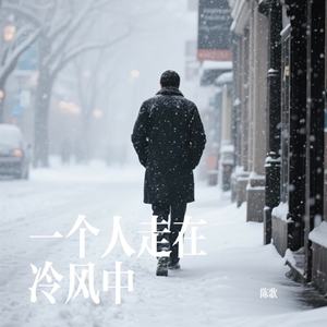 一个人走在冷风中