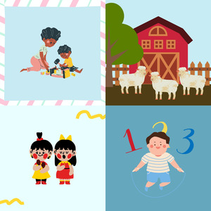 微妙的快乐的孩子心情