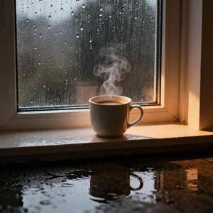 雨落在窗边