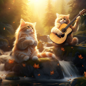 Contented Kitties in Rainy Music