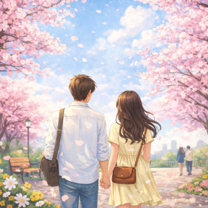 The heart bloomed before the cherry blossoms