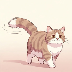 しっぽ ふりふり ねこちゃん