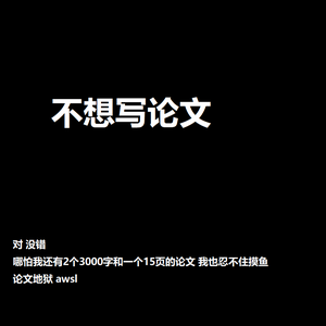 不想写论文