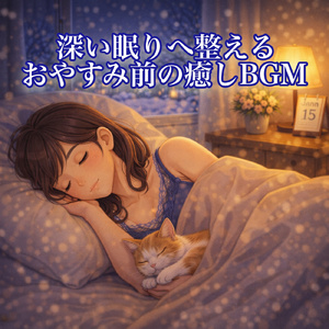 夜更けの雪景色と穏やかな眠り