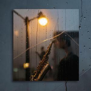 雨のグラス