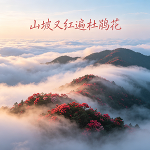 山坡又红遍杜鹃花