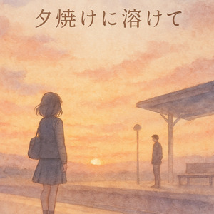 夕焼けに溶けて