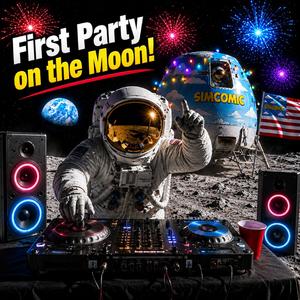 First Party on the Moon !