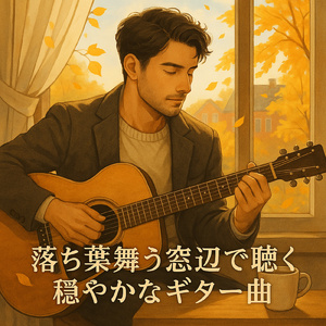 ギターが奏でる秋のレシピ カフェの風景