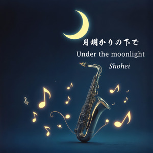 月明かりの下で