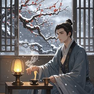 孤灯饮雪-童建冬