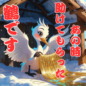 あの時助けてもらった鶴です