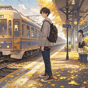 秋阳下的站台_流年